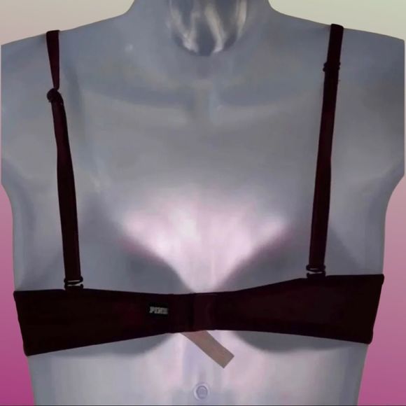 ⬇️⬇️ Victoria’s Secret Burgundy T Shirt Bra Size 32C - Picture 3 of 4